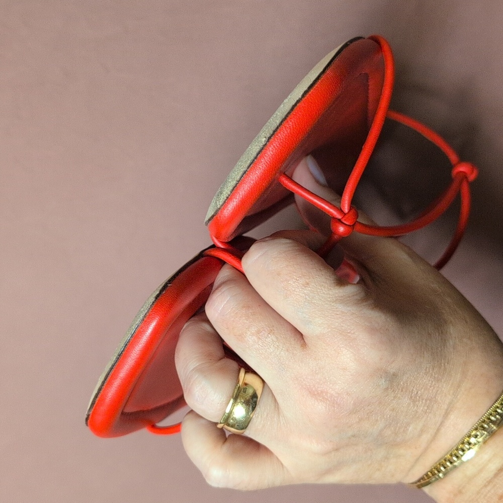 Loeffler Randall Red Strappy Sandals - Picture 4 of 5